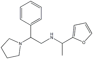 [1-(furan-2-yl)ethyl][2-phenyl-2-(pyrrolidin-1-yl)ethyl]amine Struktur