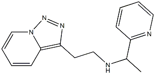 [1-(pyridin-2-yl)ethyl](2-{[1,2,4]triazolo[3,4-a]pyridin-3-yl}ethyl)amine Struktur