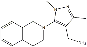 [1,3-dimethyl-5-(1,2,3,4-tetrahydroisoquinolin-2-yl)-1H-pyrazol-4-yl]methanamine Struktur