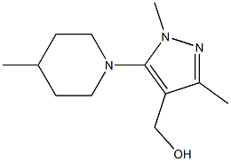 [1,3-dimethyl-5-(4-methylpiperidin-1-yl)-1H-pyrazol-4-yl]methanol Struktur