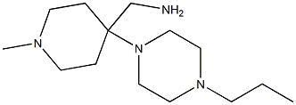 [1-methyl-4-(4-propylpiperazin-1-yl)piperidin-4-yl]methylamine Struktur