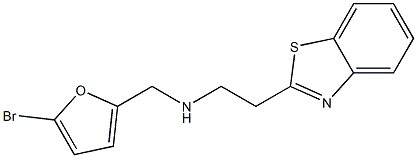 [2-(1,3-benzothiazol-2-yl)ethyl][(5-bromofuran-2-yl)methyl]amine Struktur