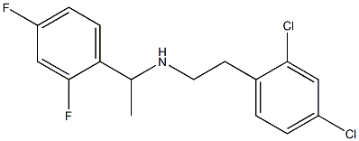 [2-(2,4-dichlorophenyl)ethyl][1-(2,4-difluorophenyl)ethyl]amine Struktur