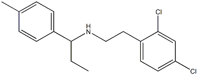 [2-(2,4-dichlorophenyl)ethyl][1-(4-methylphenyl)propyl]amine Struktur