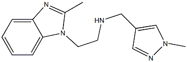 [2-(2-methyl-1H-1,3-benzodiazol-1-yl)ethyl][(1-methyl-1H-pyrazol-4-yl)methyl]amine Struktur