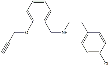 [2-(4-chlorophenyl)ethyl]({[2-(prop-2-yn-1-yloxy)phenyl]methyl})amine Struktur