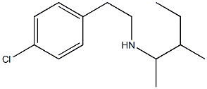 [2-(4-chlorophenyl)ethyl](3-methylpentan-2-yl)amine Struktur