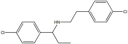 [2-(4-chlorophenyl)ethyl][1-(4-chlorophenyl)propyl]amine Struktur