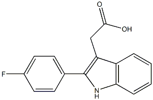 [2-(4-fluorophenyl)-1H-indol-3-yl]acetic acid Struktur