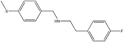 [2-(4-fluorophenyl)ethyl]({[4-(methylsulfanyl)phenyl]methyl})amine Struktur