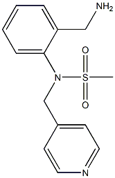 [2-(aminomethyl)phenyl]-N-(pyridin-4-ylmethyl)methanesulfonamide Struktur