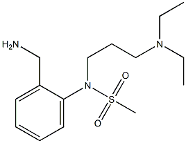 [2-(aminomethyl)phenyl]-N-[3-(diethylamino)propyl]methanesulfonamide Struktur