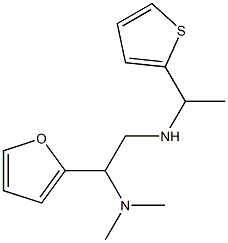 [2-(dimethylamino)-2-(furan-2-yl)ethyl][1-(thiophen-2-yl)ethyl]amine Struktur