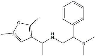 [2-(dimethylamino)-2-phenylethyl][1-(2,5-dimethylfuran-3-yl)ethyl]amine Struktur