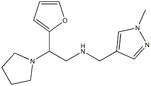 [2-(furan-2-yl)-2-(pyrrolidin-1-yl)ethyl][(1-methyl-1H-pyrazol-4-yl)methyl]amine Struktur