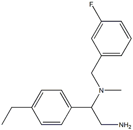 [2-amino-1-(4-ethylphenyl)ethyl][(3-fluorophenyl)methyl]methylamine Struktur