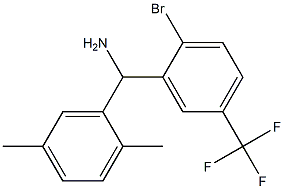 [2-bromo-5-(trifluoromethyl)phenyl](2,5-dimethylphenyl)methanamine Struktur