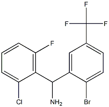 [2-bromo-5-(trifluoromethyl)phenyl](2-chloro-6-fluorophenyl)methanamine Struktur