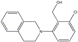 [2-chloro-6-(1,2,3,4-tetrahydroisoquinolin-2-yl)phenyl]methanol Struktur