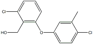 [2-chloro-6-(4-chloro-3-methylphenoxy)phenyl]methanol Struktur