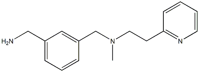 [3-({methyl[2-(pyridin-2-yl)ethyl]amino}methyl)phenyl]methanamine Struktur