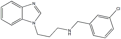 [3-(1H-1,3-benzodiazol-1-yl)propyl][(3-chlorophenyl)methyl]amine Struktur