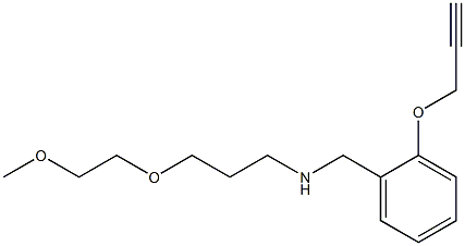 [3-(2-methoxyethoxy)propyl]({[2-(prop-2-yn-1-yloxy)phenyl]methyl})amine Struktur