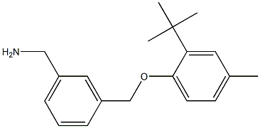 [3-(2-tert-butyl-4-methylphenoxymethyl)phenyl]methanamine Struktur