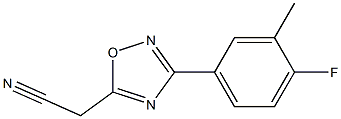 [3-(4-fluoro-3-methylphenyl)-1,2,4-oxadiazol-5-yl]acetonitrile Struktur