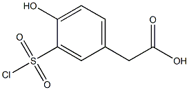 [3-(chlorosulfonyl)-4-hydroxyphenyl]acetic acid Struktur