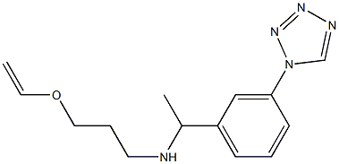 [3-(ethenyloxy)propyl]({1-[3-(1H-1,2,3,4-tetrazol-1-yl)phenyl]ethyl})amine Struktur