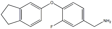 [4-(2,3-dihydro-1H-inden-5-yloxy)-3-fluorophenyl]methanamine Struktur