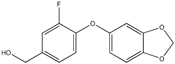 [4-(2H-1,3-benzodioxol-5-yloxy)-3-fluorophenyl]methanol Struktur