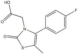 [4-(4-fluorophenyl)-5-methyl-2-oxo-1,3-thiazol-3(2H)-yl]acetic acid Struktur