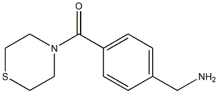 [4-(thiomorpholin-4-ylcarbonyl)phenyl]methanamine Struktur