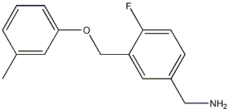 [4-fluoro-3-(3-methylphenoxymethyl)phenyl]methanamine Struktur