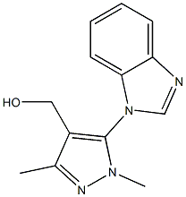 [5-(1H-1,3-benzodiazol-1-yl)-1,3-dimethyl-1H-pyrazol-4-yl]methanol Struktur