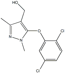 [5-(2,5-dichlorophenoxy)-1,3-dimethyl-1H-pyrazol-4-yl]methanol Struktur