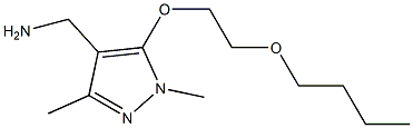 [5-(2-butoxyethoxy)-1,3-dimethyl-1H-pyrazol-4-yl]methanamine Struktur