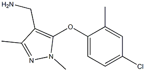 [5-(4-chloro-2-methylphenoxy)-1,3-dimethyl-1H-pyrazol-4-yl]methanamine Struktur