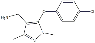 [5-(4-chlorophenoxy)-1,3-dimethyl-1H-pyrazol-4-yl]methanamine Struktur