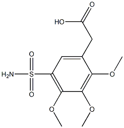 [5-(aminosulfonyl)-2,3,4-trimethoxyphenyl]acetic acid Struktur