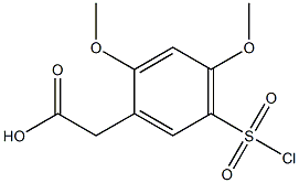 [5-(chlorosulfonyl)-2,4-dimethoxyphenyl]acetic acid Struktur