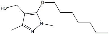 [5-(heptyloxy)-1,3-dimethyl-1H-pyrazol-4-yl]methanol Struktur