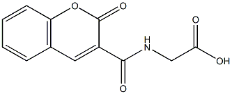 {[(2-oxo-2H-chromen-3-yl)carbonyl]amino}acetic acid Struktur