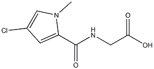 {[(4-chloro-1-methyl-1H-pyrrol-2-yl)carbonyl]amino}acetic acid Struktur