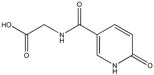 {[(6-oxo-1,6-dihydropyridin-3-yl)carbonyl]amino}acetic acid Struktur