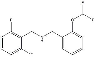 {[2-(difluoromethoxy)phenyl]methyl}[(2,6-difluorophenyl)methyl]amine Struktur