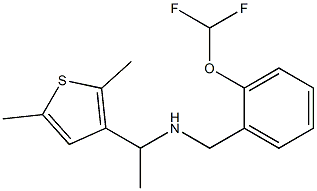 {[2-(difluoromethoxy)phenyl]methyl}[1-(2,5-dimethylthiophen-3-yl)ethyl]amine Struktur