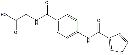 {[4-(3-furoylamino)benzoyl]amino}acetic acid Struktur